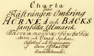 Bäcksvadets karta 1772